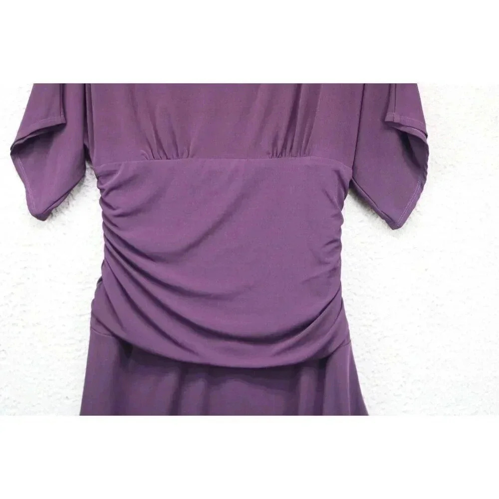 Rabbit Rabbit Rabbit Designs Purple Midi Asymmetrical Dress-Size 8 - Picture 3 of 8